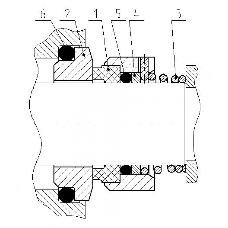 Торцевое уплотнение вала чертеж